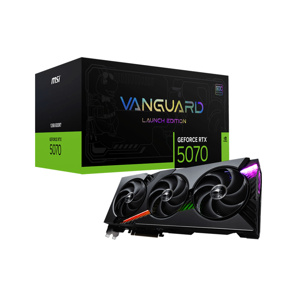 MSI GeForce RTX 5070 12G VANGUARD SOC LAUNCH EDITION GDDR7 DLSS 4 192 Bit Ekran Kartı
