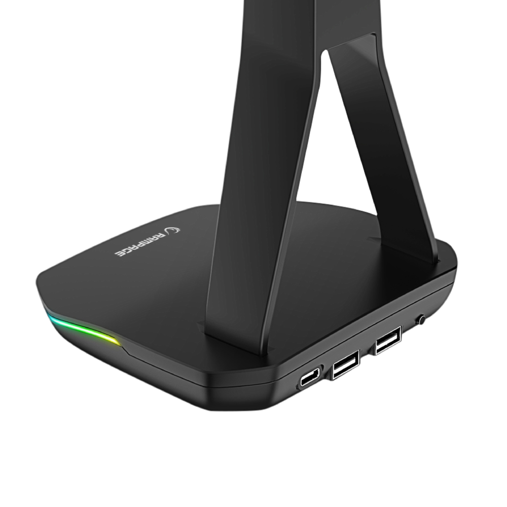 Rampage TOWER T14 Kulaklık İçin RGB Siyah Işıklı Stand