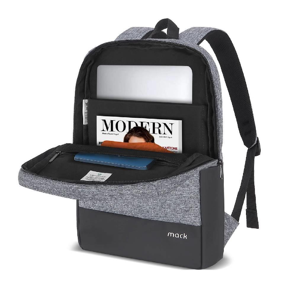 MACK UNICITY Eco 15.6" Gri Notebook Sırt Çantası