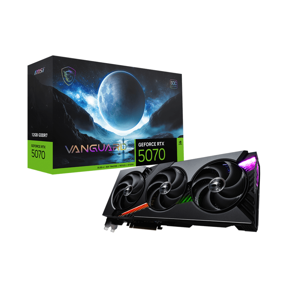 MSI GeForce RTX 5070 12G VANGUARD SOC GDDR7 DLSS 4 192 Bit Ekran Kartı