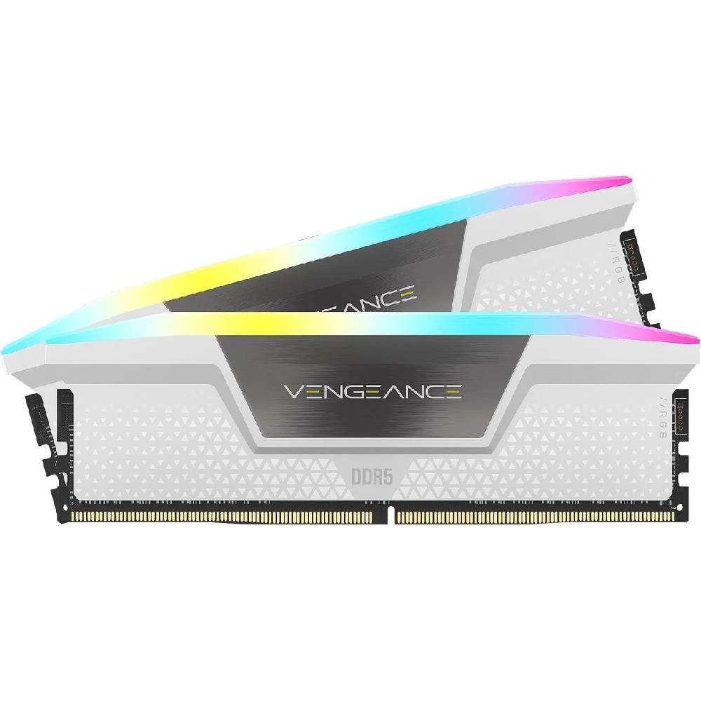 CORSAIR 64GB (2x32GB) Vengeance RGB 6000MHz CL30 DDR5 Beyaz Dual Kit Ram