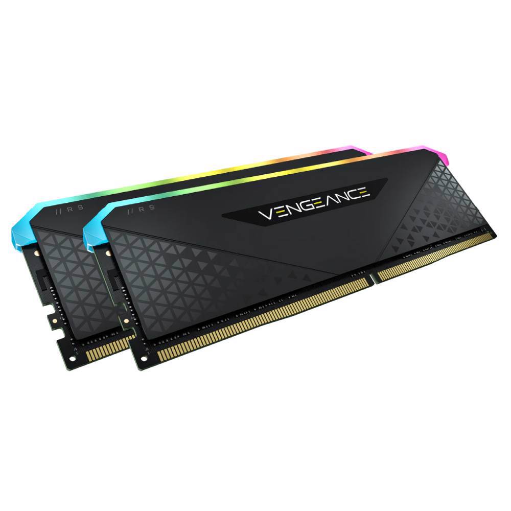 CORSAIR 32GB (2x16GB) Vengeance RGB RS Siyah 3200MHz CL16 DDR4 Dual Kit Ram