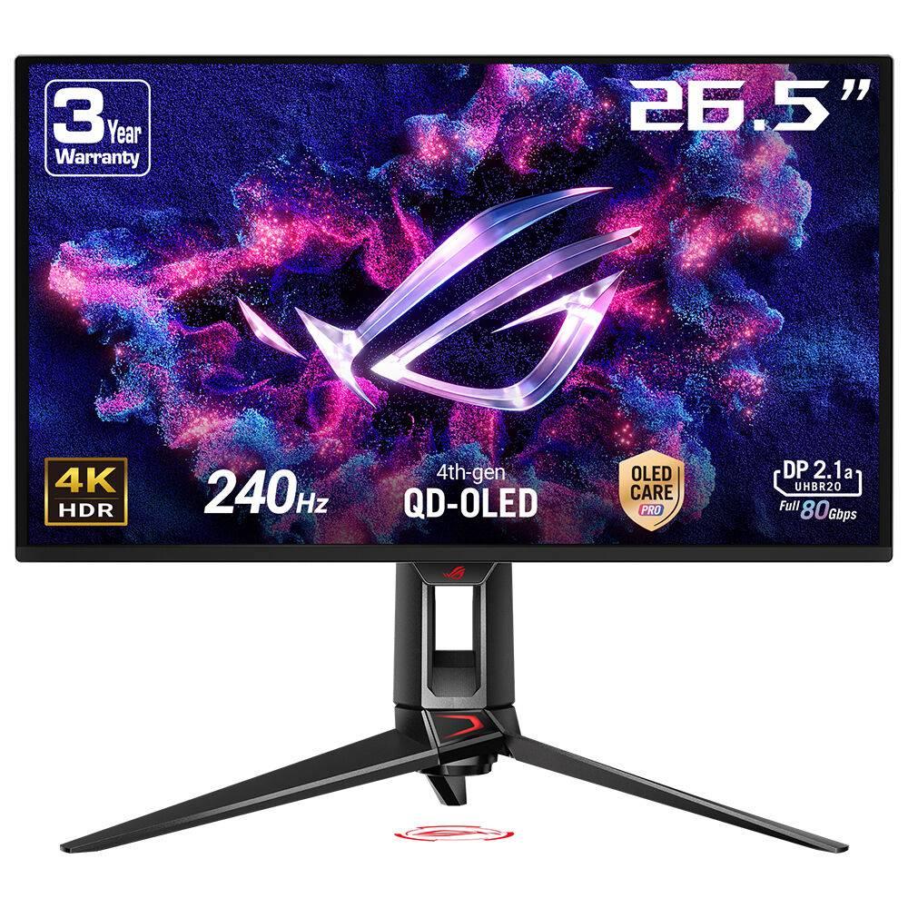 ASUS ROG Swift OLED PG27UCDM 27" 240Hz 0.03ms HDMI DP USB-C USB3.2 G-Sync FreeSync Premium Pro Pivot Aura RGB HDR10 UHD QD-OLED Gaming Monitör
