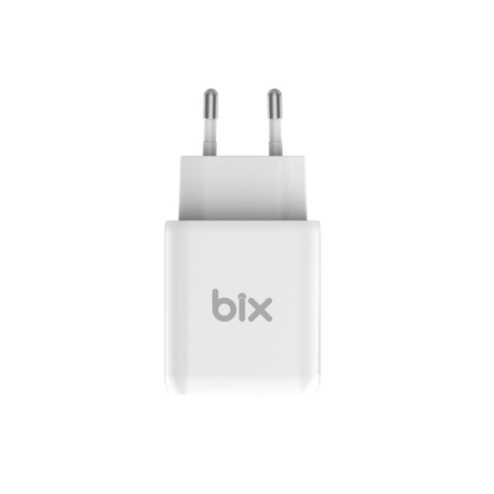 Bix 25W USB Type-C PD Çift Portlu Hızlı Şarj Cihazı Beyaz