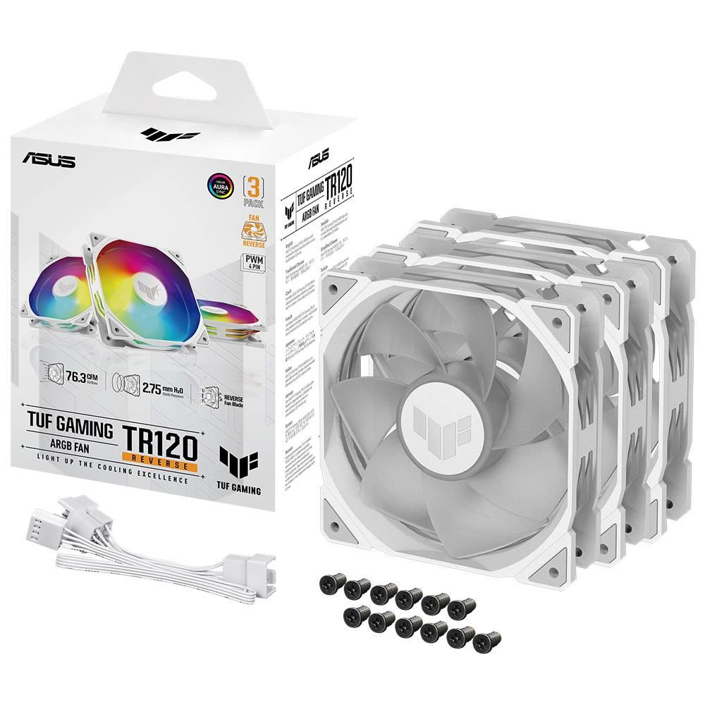ASUS TUF GAMING TR120 Reverse ARGB 120mm Üçlü Beyaz Kasa Fanı