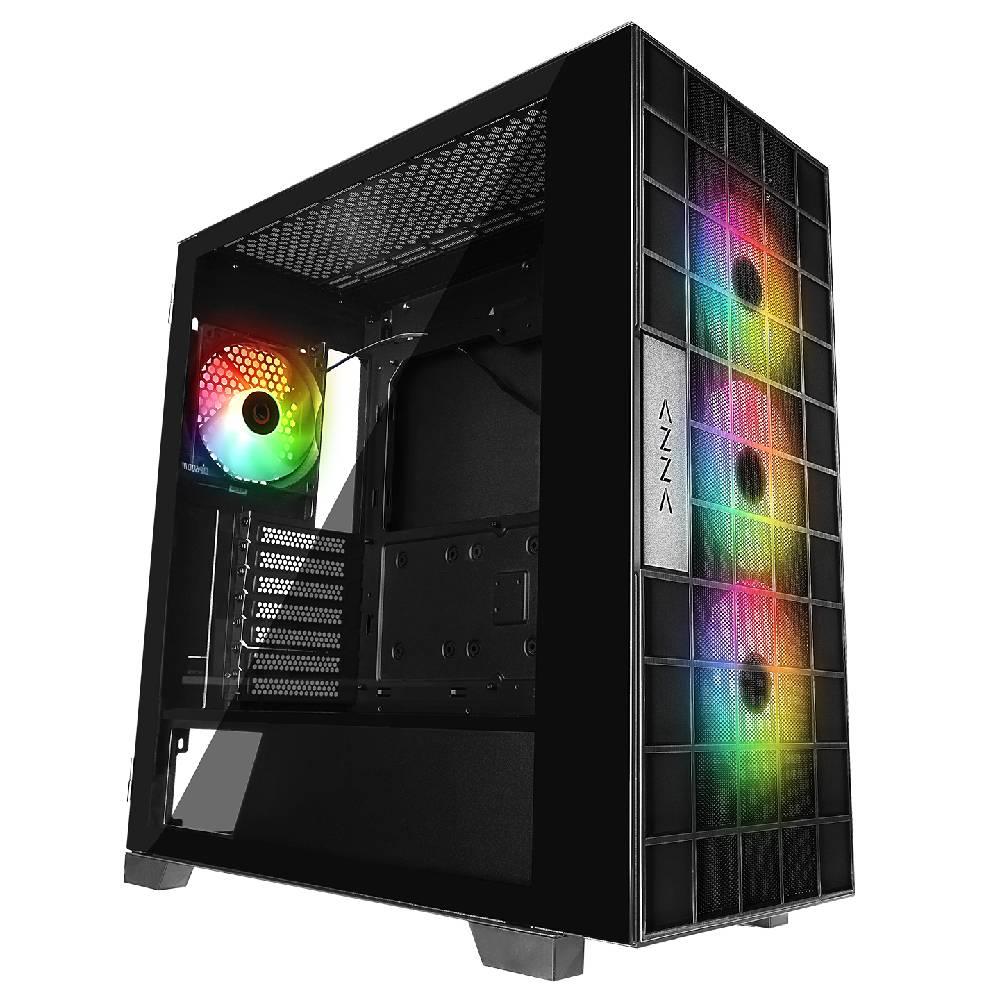 Rampage AZZA V2 ARGB USB3.0 Tempered Glass Siyah Mid Tower Gaming Kasa