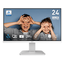 MSI PRO MP2412W 23.8" 100Hz 1ms HDMI DP AdaptiveSync FHD VA Beyaz Monitör