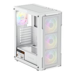 FAZEON F11 650W 80+ Bronze Tempered Glass Mesh 4x ARGB Fanlı USB 3.0 Beyaz ATX Bilgisayar Kasası