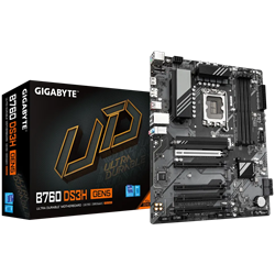 GIGABYTE B760 DS3H GEN5 DDR5 7600MHz(OC) Soket 1700 M.2 HDMI DP ATX Anakart