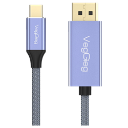 VegGeig 8K/60Hz 4K/144Hz Type-C 3.1 Displayport 1.4 Çift Yönlü 2 Metre Kablo