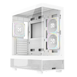 FAZEON F17 750W 80+ Bronze Tempered Glass Mesh 3x ARGB Fanlı USB 3.0 Beyaz ATX Bilgisayar Kasası