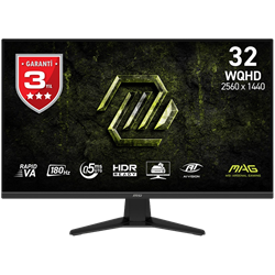 MSI MAG 325QF E18V 31.5" 180Hz 0.5ms HDMI DP Adaptive-Sync HDR Ready WQHD Rapid VA Gaming Monitör