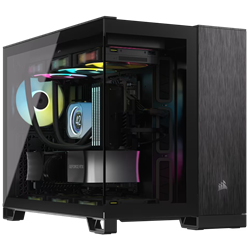 CORSAIR 2500X Tempered Glass Dual Chamber USB 3.1 Type-C Siyah/Obsidyen mATX Kasa