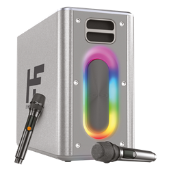 HiFuture MusicBox 100W Karaoke Sistemi Gümüş Taşınabilir Hoparlör