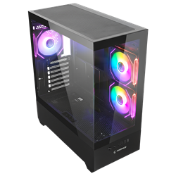 Rampage HYDRA V4 750W 80+ Bronze Tempered Glass USB3.0 RGB ATX Siyah Gaming Kasa
