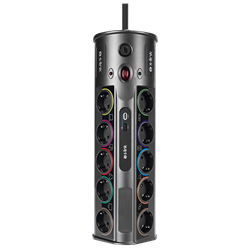 S-link PrizHive PRZ01 3M 1860 Joule 1.5mm Type-C USB 10lu Akım Korumalı Priz