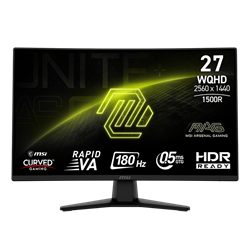 MSI MAG 274CQF 27" 180Hz 0.5ms HDMI DP AdaptiveSync HDR WQHD Rapid VA Curved Gaming Monitör