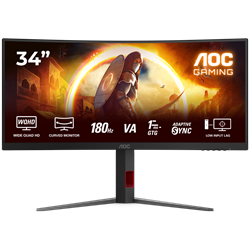 AOC CU34G4 34" 180Hz 0.5ms HDMI DP Adaptive Sync FreeSync Premium HDR10 UWQHD FAST VA Curved Gaming Monitör