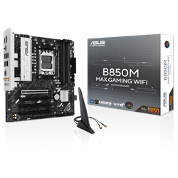 ASUS B850M MAX GAMING WIFI 8000MHz DDR5 Soket AM5 M.2 HDMI DP mATX Anakart