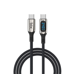 Bix BXCC243 Type-C to Type-C 240W 480Mbps E-Marker Çip Örgülü Şarj ve Data Kablosu 1 Metre