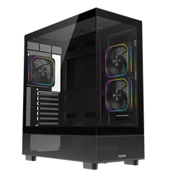 FAZEON F17 750W 80+ Bronze Tempered Glass Mesh 3x ARGB Fanlı USB 3.0 Siyah ATX Bilgisayar Kasası