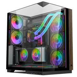 PowerBoost ECLIPSE USB 3.0 USB-C Tempered Glass 8x ARGB Fanlı ATX Mid Tower Siyah Gaming Kasa 