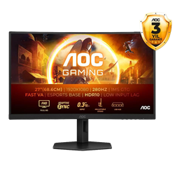 AOC C27G4ZXU 27" 280Hz 0.3ms HDMI DP AdaptiveSync FHD Fast VA Curved Gaming Monitör