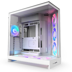 NZXT H9 Flow RGB+ Large Dual-Chamber Tempered Glass USB 3.2 Beyaz ATX Mid Tower Kasa