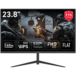 FAZEON X24F165S 23.8" 165Hz 5ms HDMI DP HDR FreeSync G-Sync FHD Fast IPS Gaming Monitör