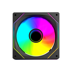 Rampage 7C-120S 12cm Double Ring Aynalı ARGB Siyah Kasa Fanı