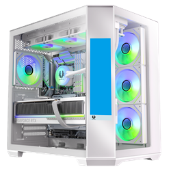 BitFenix Digital T10 EF 850W 80+ Bronze 8.8" Ekranlı Tempered Glass ARGB USB 3.1 ATX Mid Tower Beyaz Kasa