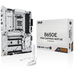 ASUS B650E MAX GAMING WIFI WHITE 8000MHz (OC) DDR5 Soket AM5 M.2 HDMI DP ATX Anakart