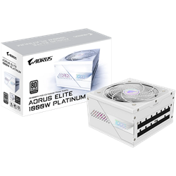 GIGABYTE AORUS ELITE 1000W 80+ Platinum Gen 5.0 ATX 3.1 Full Modüler 120mm Fanlı Beyaz PSU
