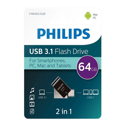 Philips 64GB 2 in 1 USB-C/USB 3.1 USB Bellek