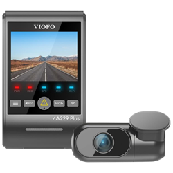 VIOFO A229 Plus 2 Kameralı Ön+Arka 2K+2K HDR Sony Starvis 2 Sensörlü Wi-Fi GPS'li Araç Kamerası