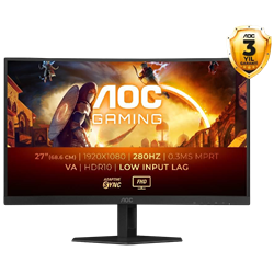 AOC C27G4ZXE 27" 280Hz 0.3ms HDMI DP AdaptiveSync FHD Fast VA Curved Gaming Monitör