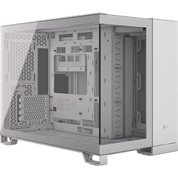 CORSAIR iCUE 2500X Dual Chamber Tempered Glass USB 3.2 Beyaz mATX Kasa