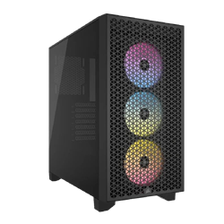 CORSAIR 3000D AIRFLOW 650W 80+ Bronze RGB Tempered Glass USB 3.2 Siyah ATX Mid Tower Kasa