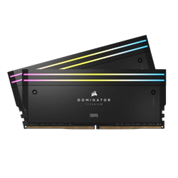 CORSAIR 96GB (2x48GB) Dominator Titanium RGB 6600MHz CL32 XMP DDR5 Siyah Dual Kit Ram