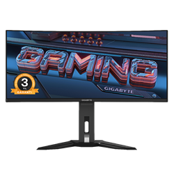 GIGABYTE AORUS MO34WQC 34" 175Hz 0.03ms HDMI DP USB3.2 Type-C KVM HDR400 WQHD QD-OLED Curved 1800R Gaming Monitör