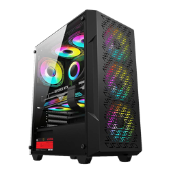 PowerBoost PB-P801AB 650W 80+ Bronze Tempered Glass USB 3.0 Mesh RGB ATX Siyah Kasa