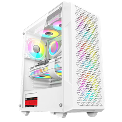 PowerBoost PB-P801AW 650W 80+ Bronze Tempered Glass USB 3.0 Mesh RGB ATX Beyaz Kasa