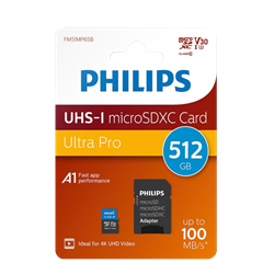 PHILIPS 512GB Micro SDXC UHS-I Flash Kart