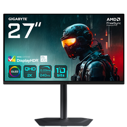 GIGABYTE MO27Q2 27" 240Hz 0.03ms HDMI DP FreeSync QHD HDR400 QD-OLED Gaming Monitör