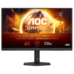 AOC Q27G4XF 27" 180Hz 0.5ms HDMI DP AdaptiveSync Pivot HDR10 QHD Fast IPS Gaming Monitör