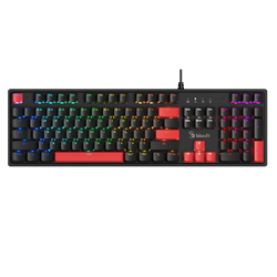 A4Tech Bloody S510R F.BLACK RGB BMLS Red Switch Kablolu Türkçe Gaming Klavye