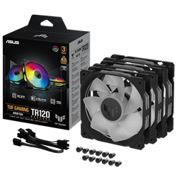 ASUS TUF GAMING TR120 Reverse ARGB 120mm Üçlü Siyah Kasa Fanı