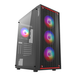 VENTO VG22A 650W Tempered Glass USB 3.0 Mesh Rainbow ATX Mid Tower Kasa + FSP 650W PSU