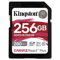 Kingston 256GB SDXC Canvas React Plus SDXC UHS-II 280R U3 V60 SD Hafıza Kartı