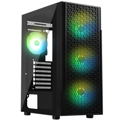 BitFenix PROTON 600W 80+ Bronze Tempered Glass USB 3.0 Mesh FRGB Siyah ATX Mid Tower Kasa